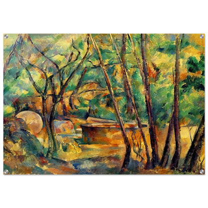 Millstone and Cistern Under Trees - Paul Cézanne Acrylic Print - 70x100 cm / 28x40″ inches
