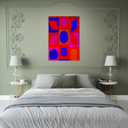 Alphabet VR - 1960 - Victor Vasarely Brushed Aluminum Print - 70x100 cm / 28x40 inches | Victor Vasarely Aluminum Print | Victor Vasarely Prints