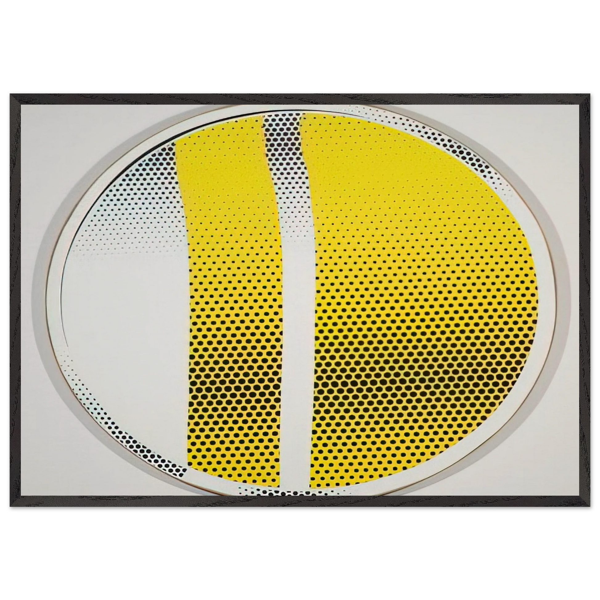 MIRROR 4 1970 3 - Roy Lichtenstein Framed Art Print – Black Wooden Frame - Default Title - -Framed Art Print