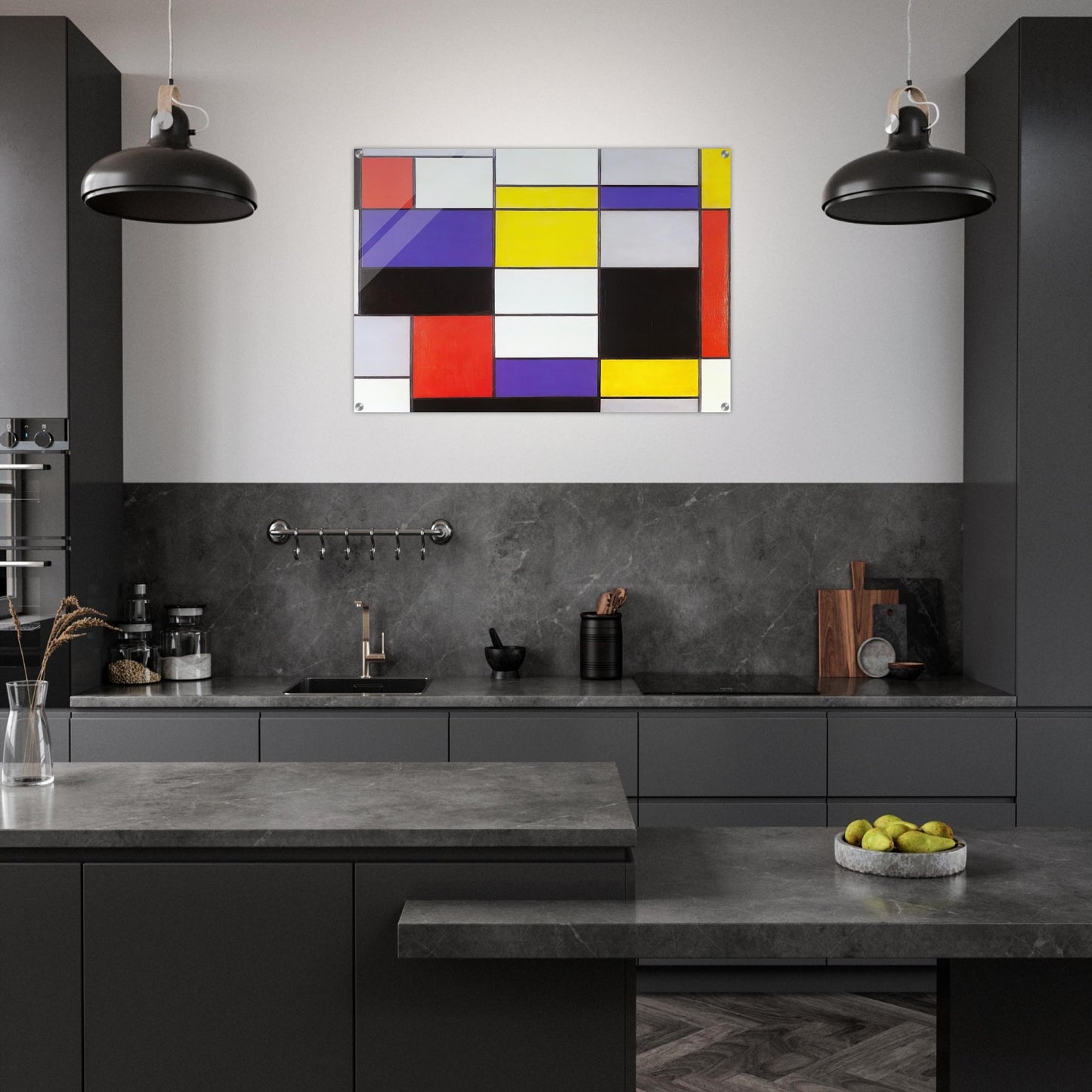 Composition A - Piet Mondrian Acrylic Print - 70x100 cm / 28x40″ inches