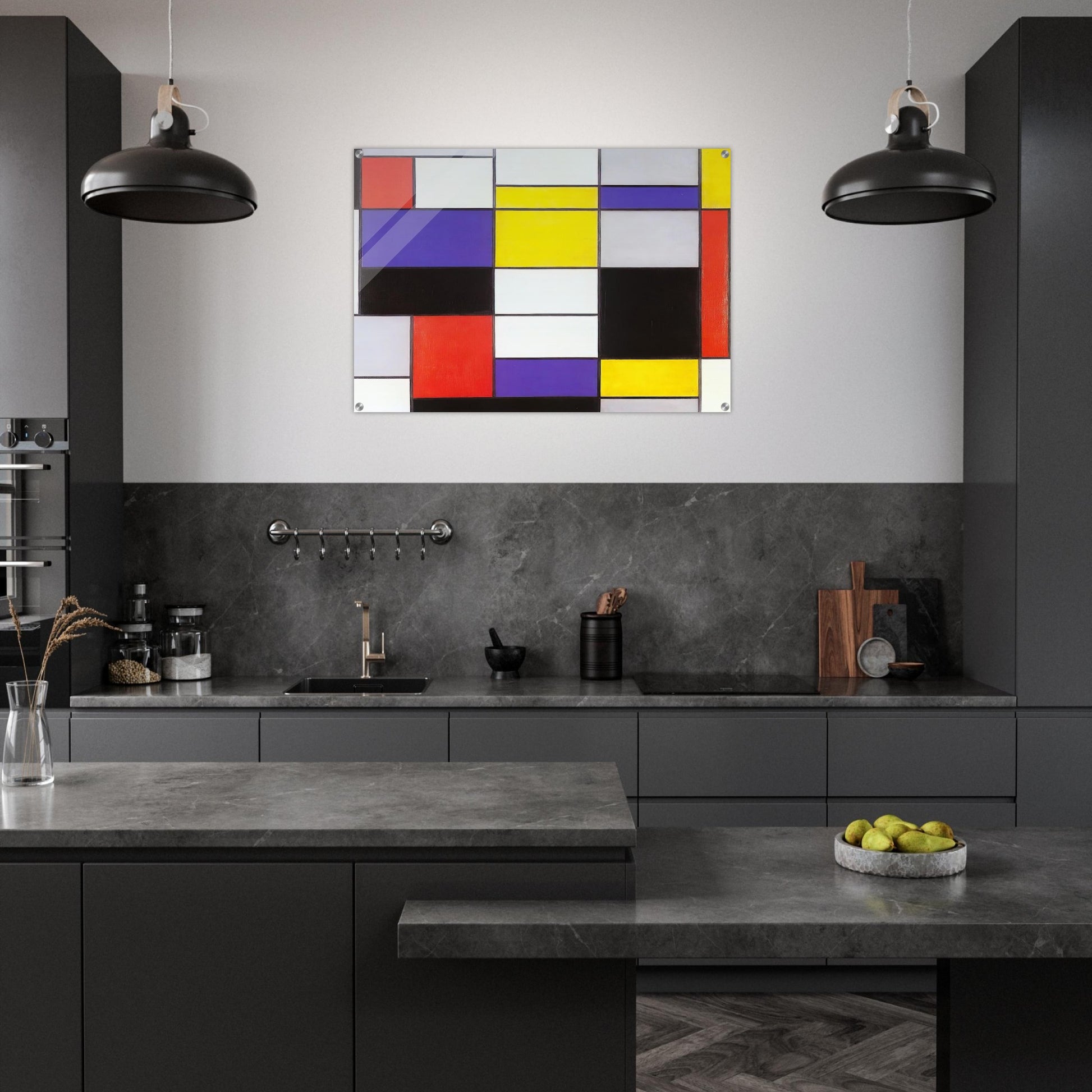 Composition A - Piet Mondrian Acrylic Print - 70x100 cm / 28x40″ inches