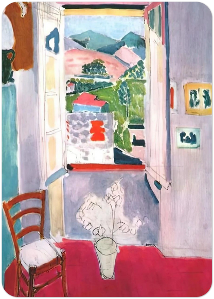 OPEN WINDOW AT COLLIOURE 1910 By Henri Matisse Pack of 10 Post Cards | Henri Matisse Post Cards | A6 (10.5 x 14.8 cm) - 4.1 x 5.8 inches
