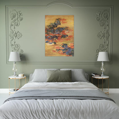 Red azaleas in a Pot - claude monet Brushed Aluminum Print - 70x100 cm / 28x40 inches | claude monet Aluminum Print | claude monet Prints