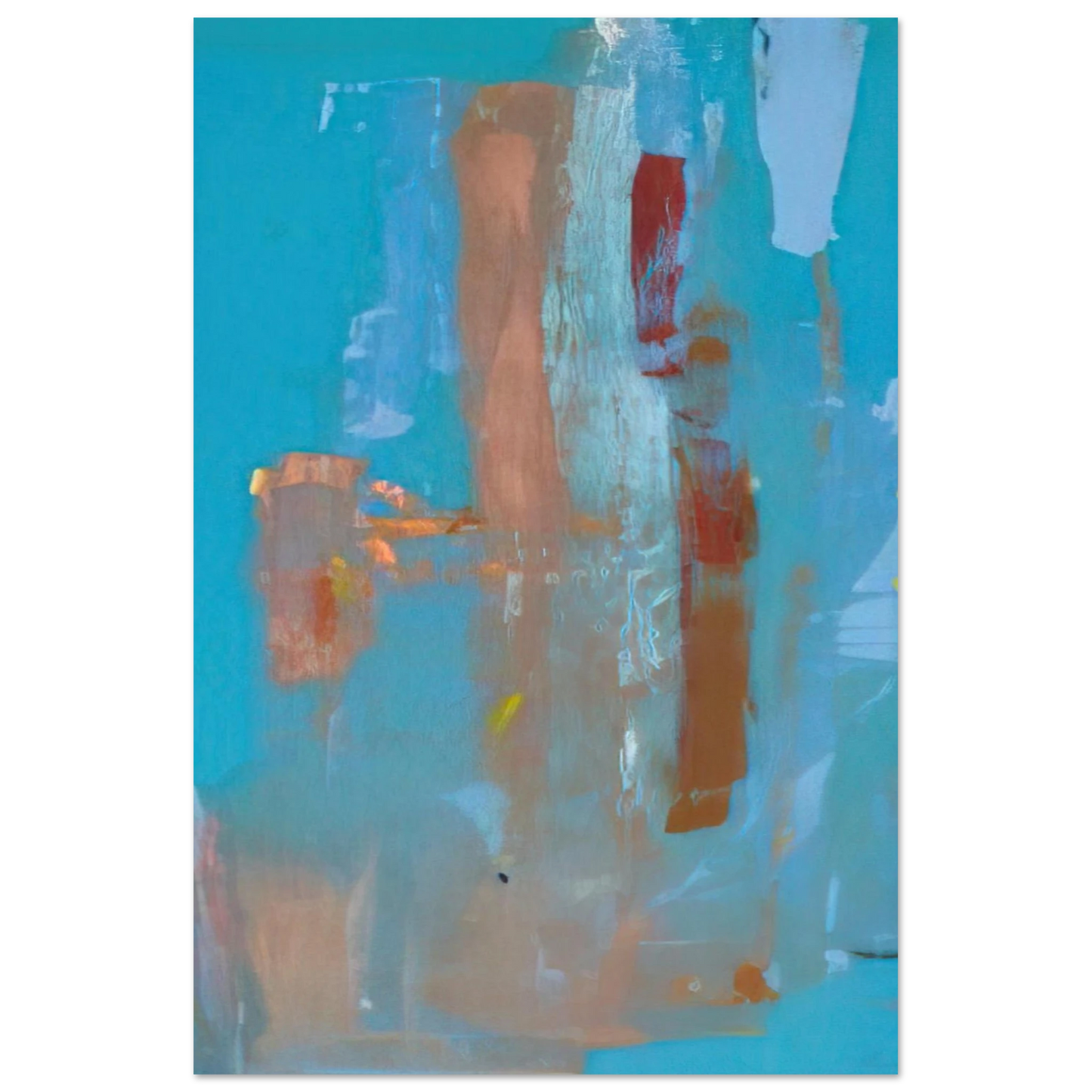 Helen Frankenthaler - In on Blue - 1976 Wall art - 28x43  cm / XL (11x17 inches) - Fine Art Poster - -