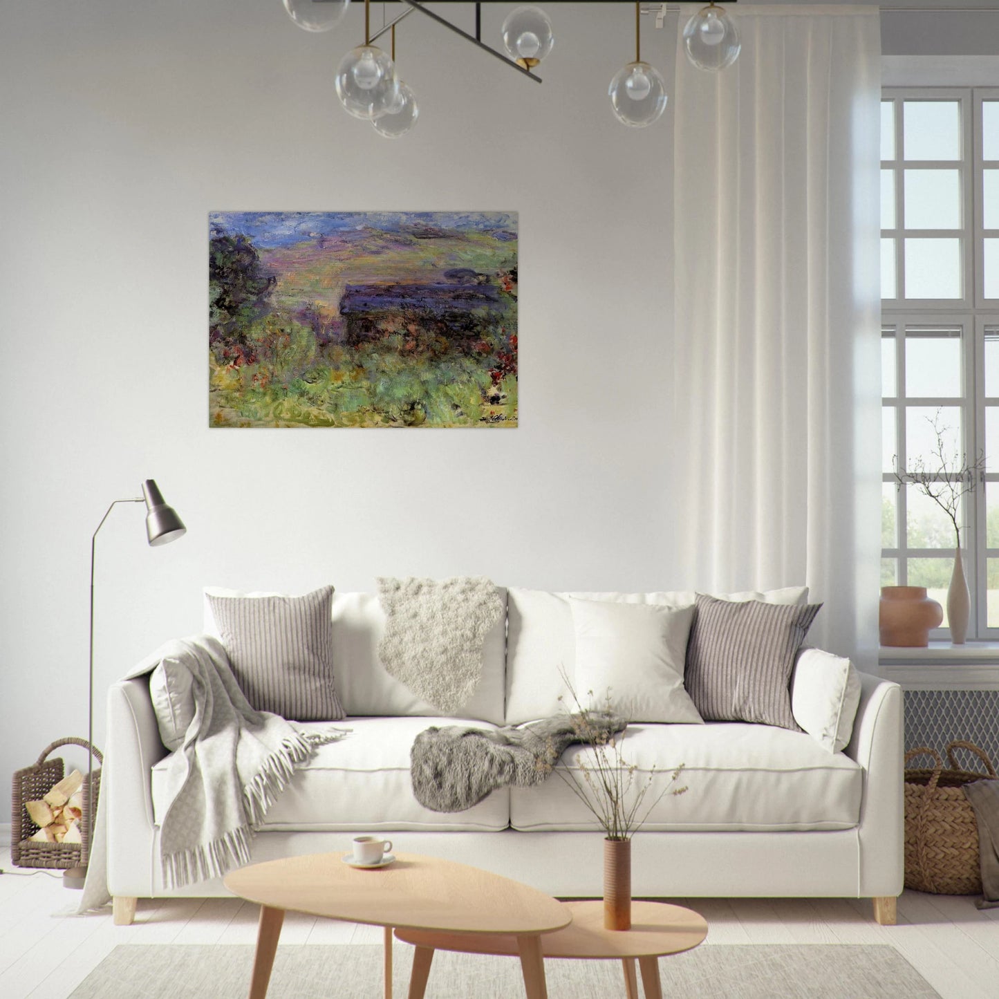 The House Seen through the Roses - claude monet Brushed Aluminum Print - 70x100 cm / 28x40 inches | claude monet Aluminum Print | claude monet Prints