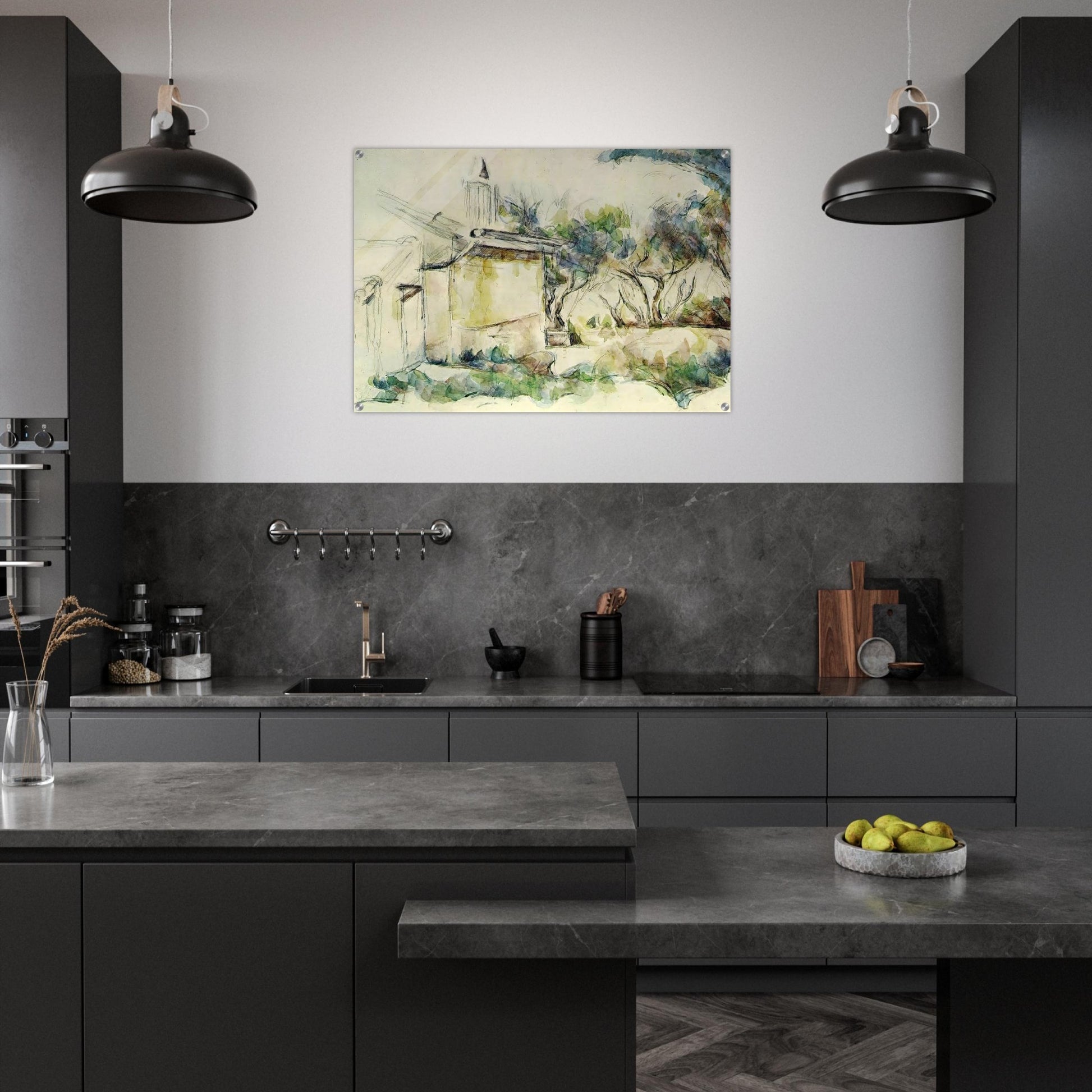 Jourdan's Cottage - Paul Cézanne Acrylic Print - 70x100 cm / 28x40″ inches | Paul Cézanne Wall Art | Paul Cézanne Prints