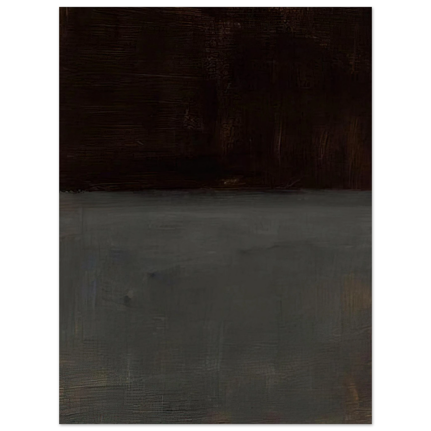 Mark Rothko - Untitled brown and gray - 1969 Wall Art - 21x29.7 cm / 8x12" - Premium Wooden Framed Poster With Fine Art Paper - Wood frame