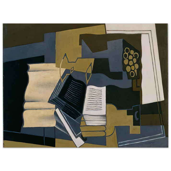 Juan Gris - CARAFE AND BOOK 1920  75x100 cm / 30x40inches Fine Art Poster