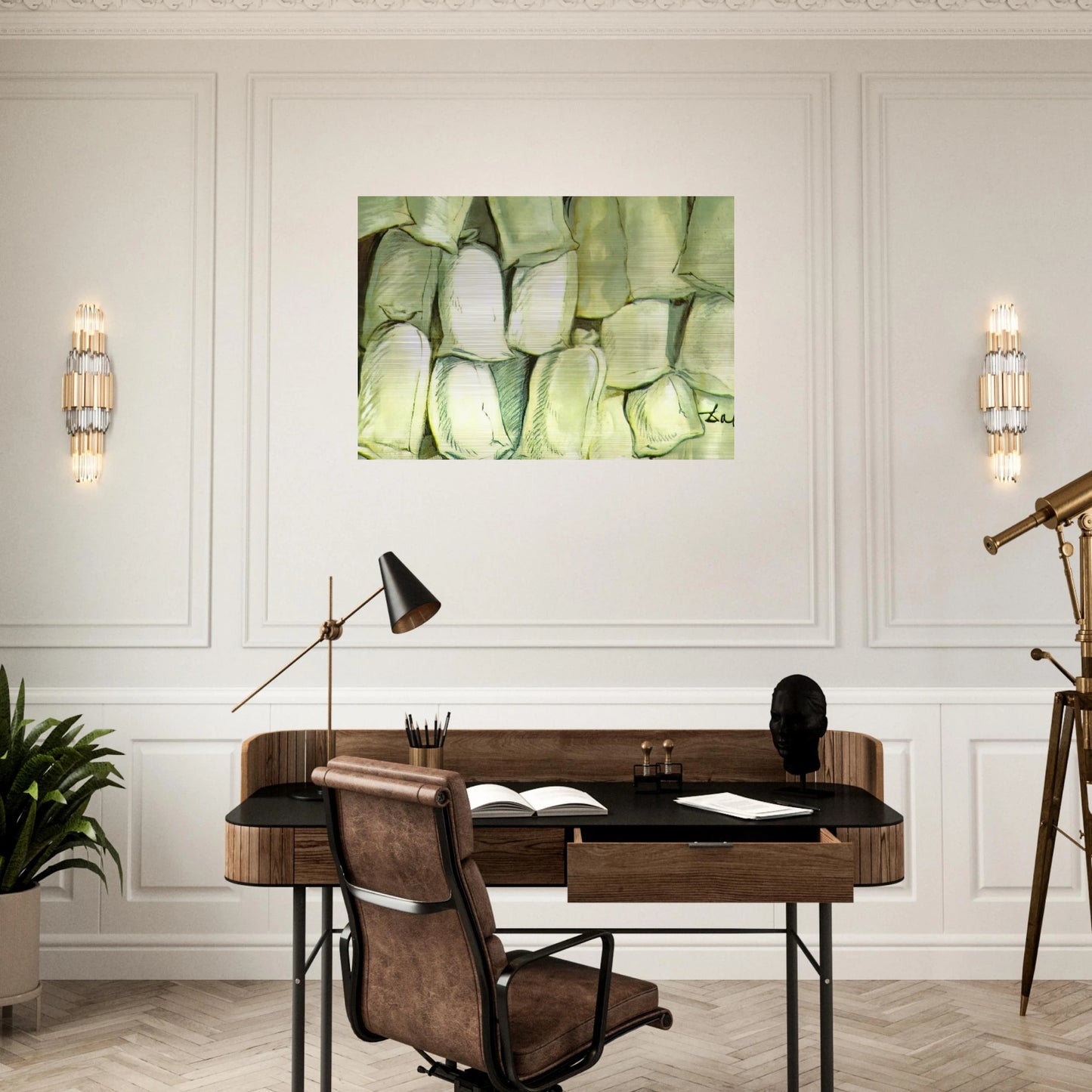 SET DESIGN FOR THE BALLET LOS SACOS DEL MOLINERO 3 - Salvador Dali Brushed Aluminum Print - 70x100 cm / 28x40 inches | Salvador Dali Aluminum Print | Salvador Dali Prints