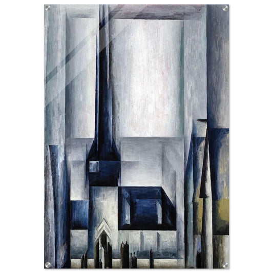 GELMERODA III 1913 - Lyonel Feininger Acrylic Print - 70x100 cm / 28x40″ inches