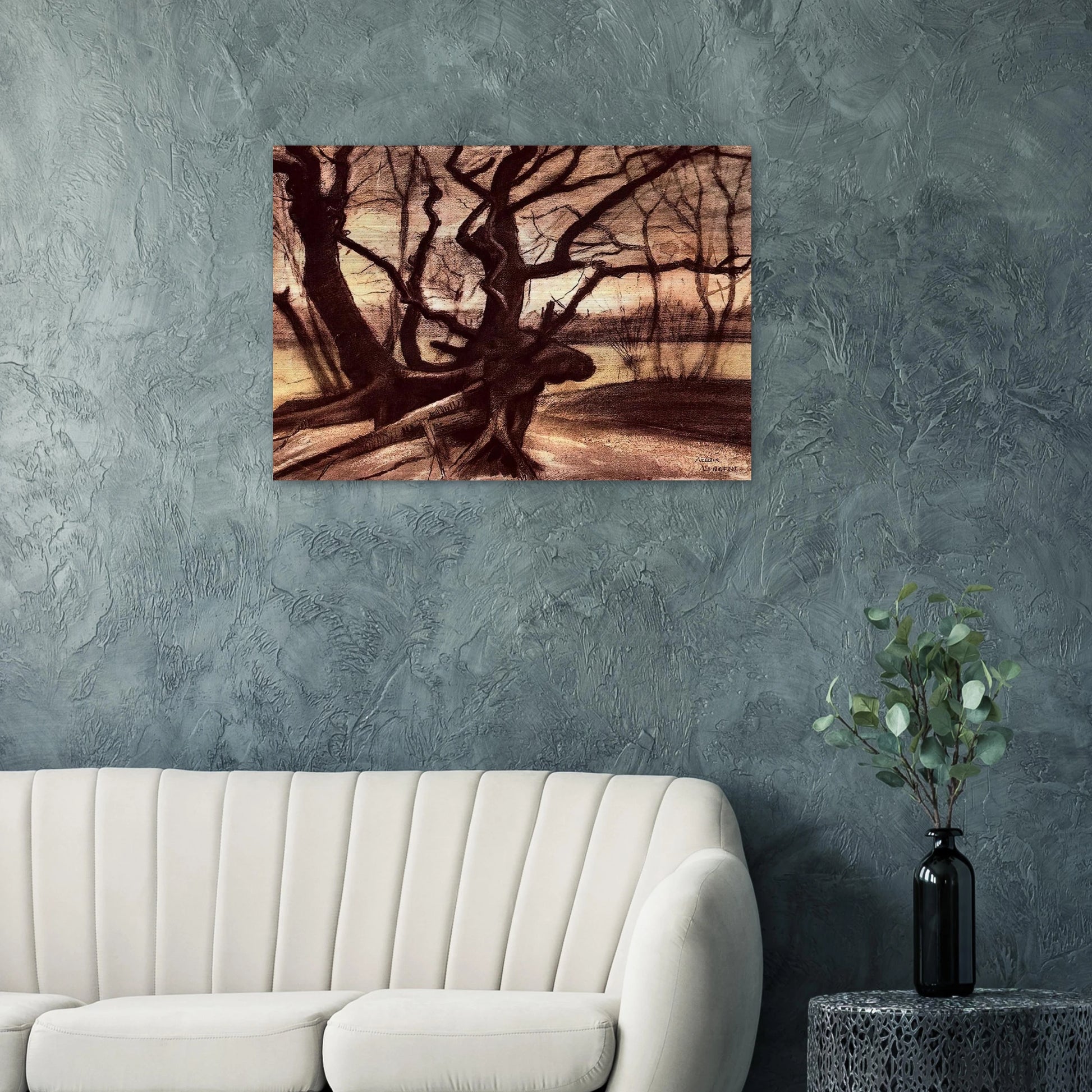 Study of a Tree - Vincent van Gogh Brushed Aluminum Print - 70x100 cm / 28x40 inches | Vincent van Gogh Aluminum Print | Vincent van Gogh Prints