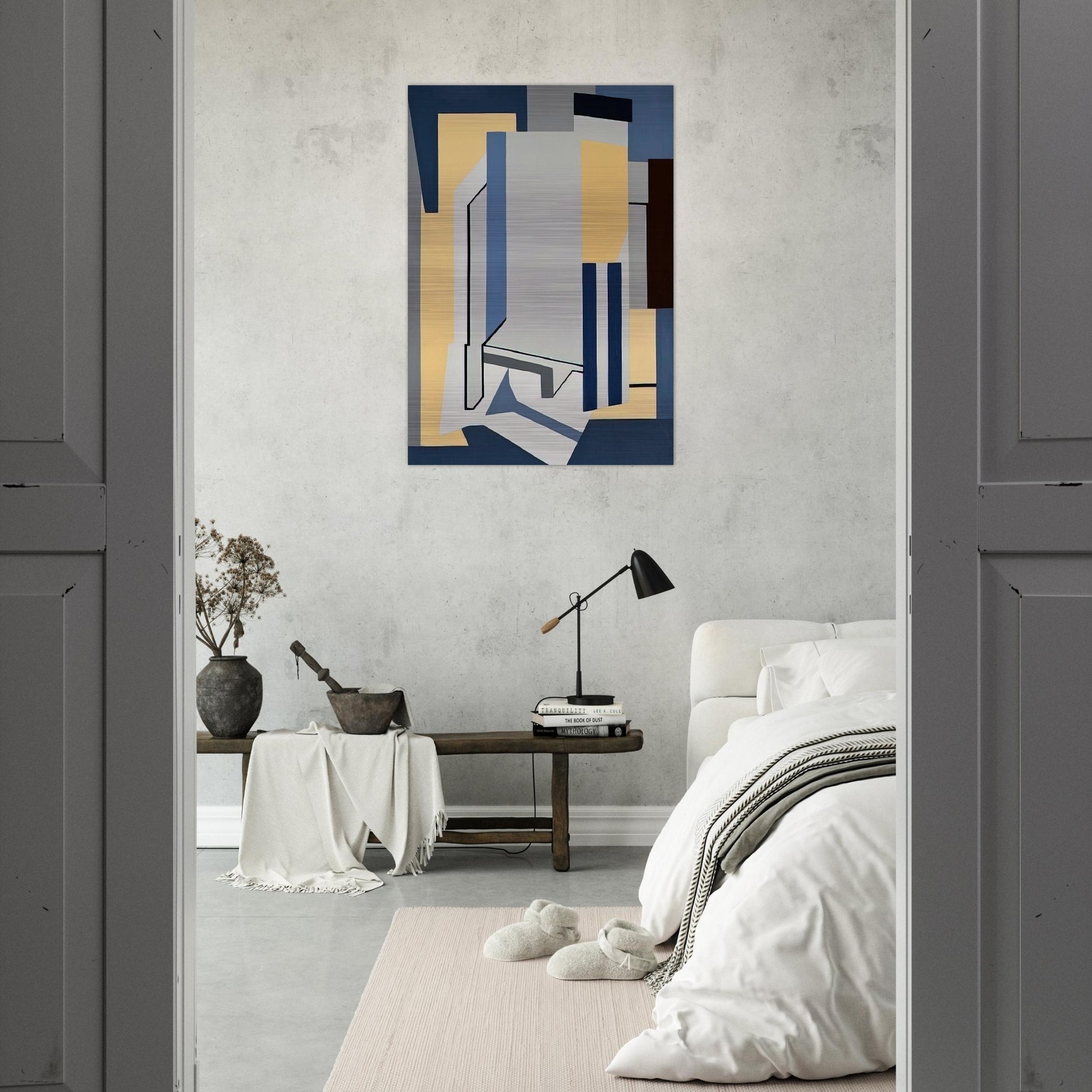 St. Ann Street - 1954 - Ralston Crawford Brushed Aluminum Print - 70x100 cm / 28x40 inches | Ralston Crawford Aluminum Print | Ralston Crawford Prints