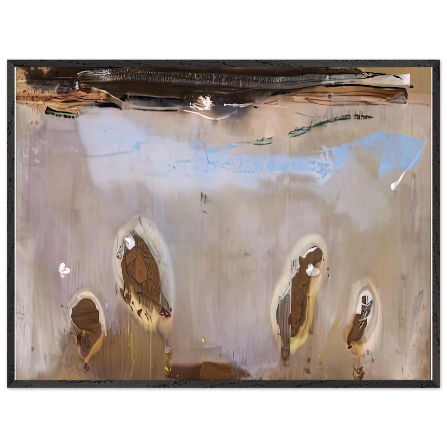 Helen Frankenthaler - Tethys, 1981- Wall Art - 60x80 cm / 24x32 inches - Premium Wooden Framed Poster With Fine Art Paper - Wood frame