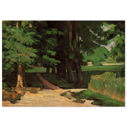 Lane of Chestnut Trees at the Jas de Bouffan - Paul Cézanne Brushed Aluminum Print - 70x100 cm / 28x40 inches | Paul Cézanne Aluminum Print | Paul Cézanne Prints