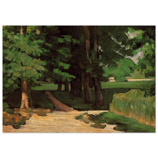 Lane of Chestnut Trees at the Jas de Bouffan - Paul Cézanne Brushed Aluminum Print - 70x100 cm / 28x40 inches | Paul Cézanne Aluminum Print | Paul Cézanne Prints