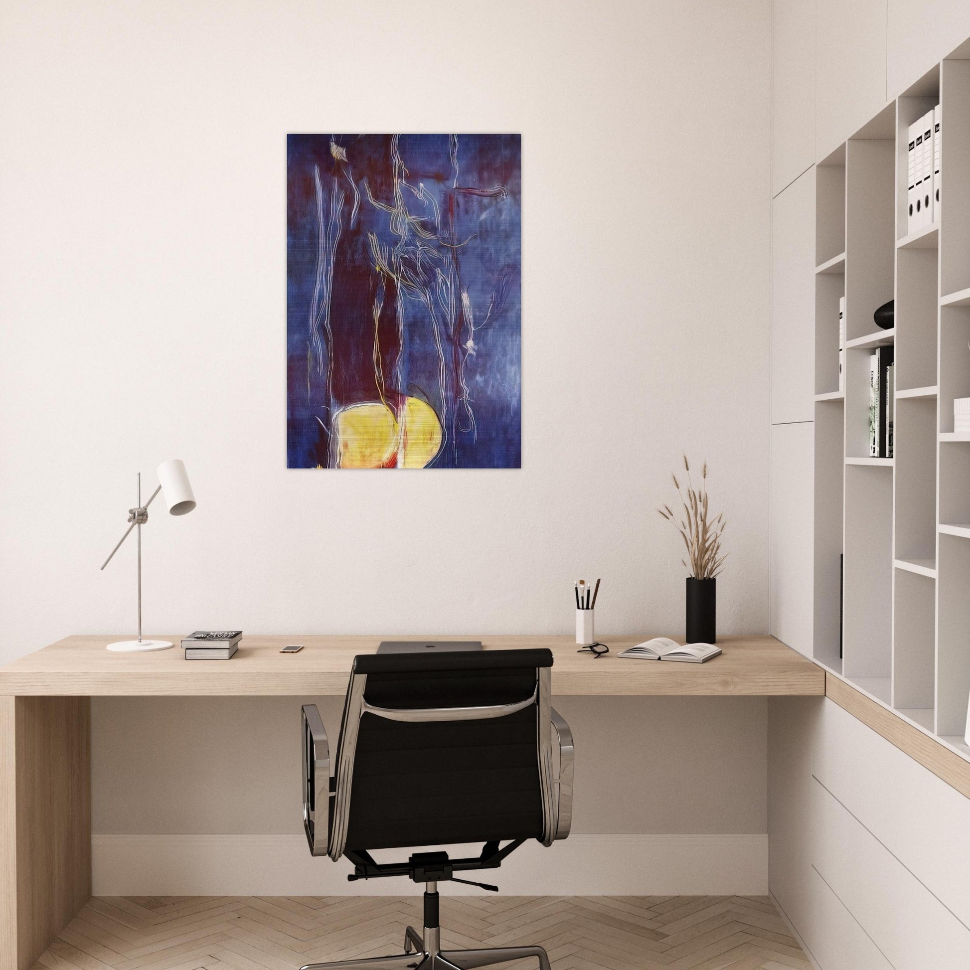 All About Blue - 1994 - Helen Frankenthaler Brushed Aluminum Print - 70x100 cm / 28x40 inches | Helen Frankenthaler Aluminum Print | Helen Frankenthaler Prints