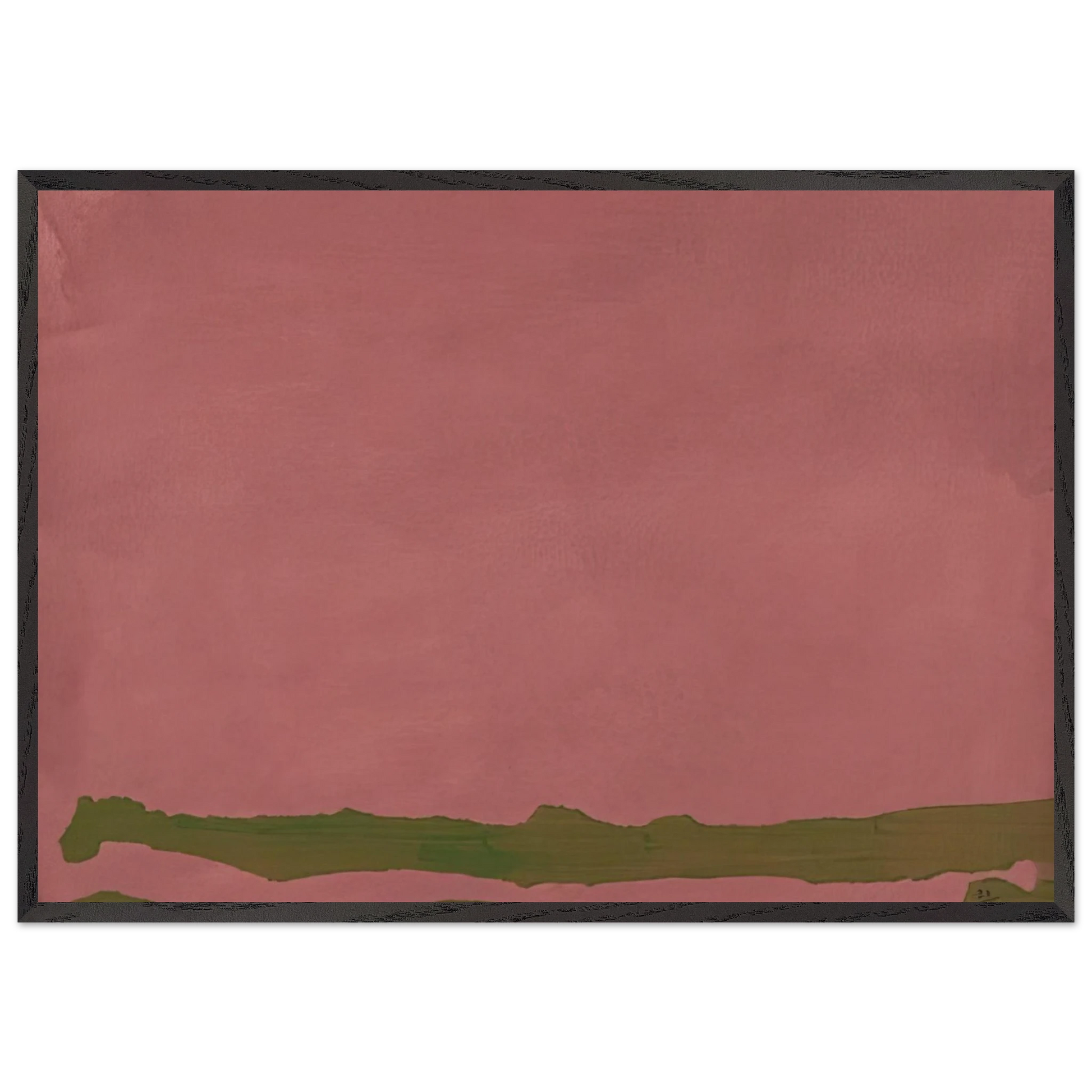 Green Likes Mauve - 1970 - Helen Frankenthaler Framed Art Print – Black Wooden Frame - Default Title - -Framed Art Print