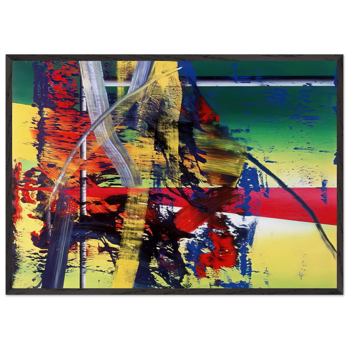 STATION - Gerhard Richter 70x100 cm / 28x40 inches Framed Art Print – Black Wooden Frame