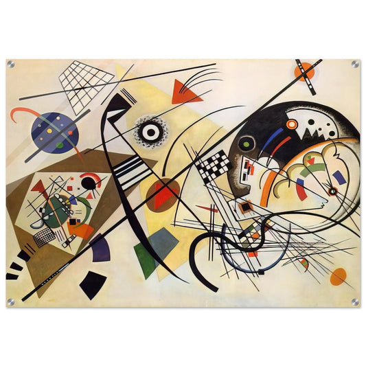 TRANSVERSE LINE 1923 - Wassily Kandinsky Acrylic Print - 70x100 cm / 28x40″ inches