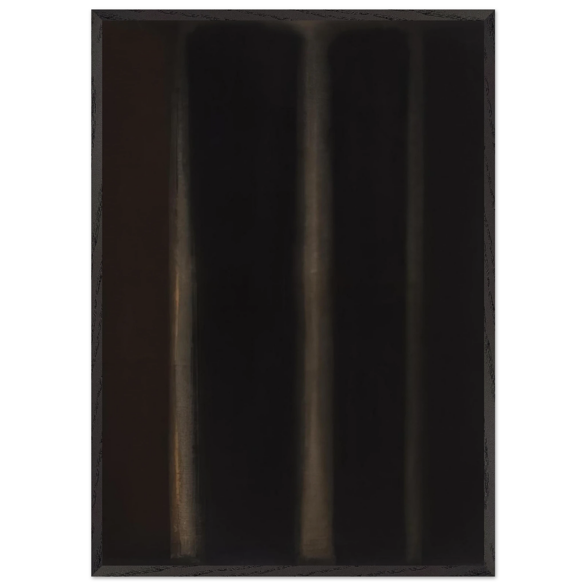 Umber Black - 1974 - Yun Hyong-keun Framed Art Print – Black Wooden Frame - Default Title - -Framed Art Print