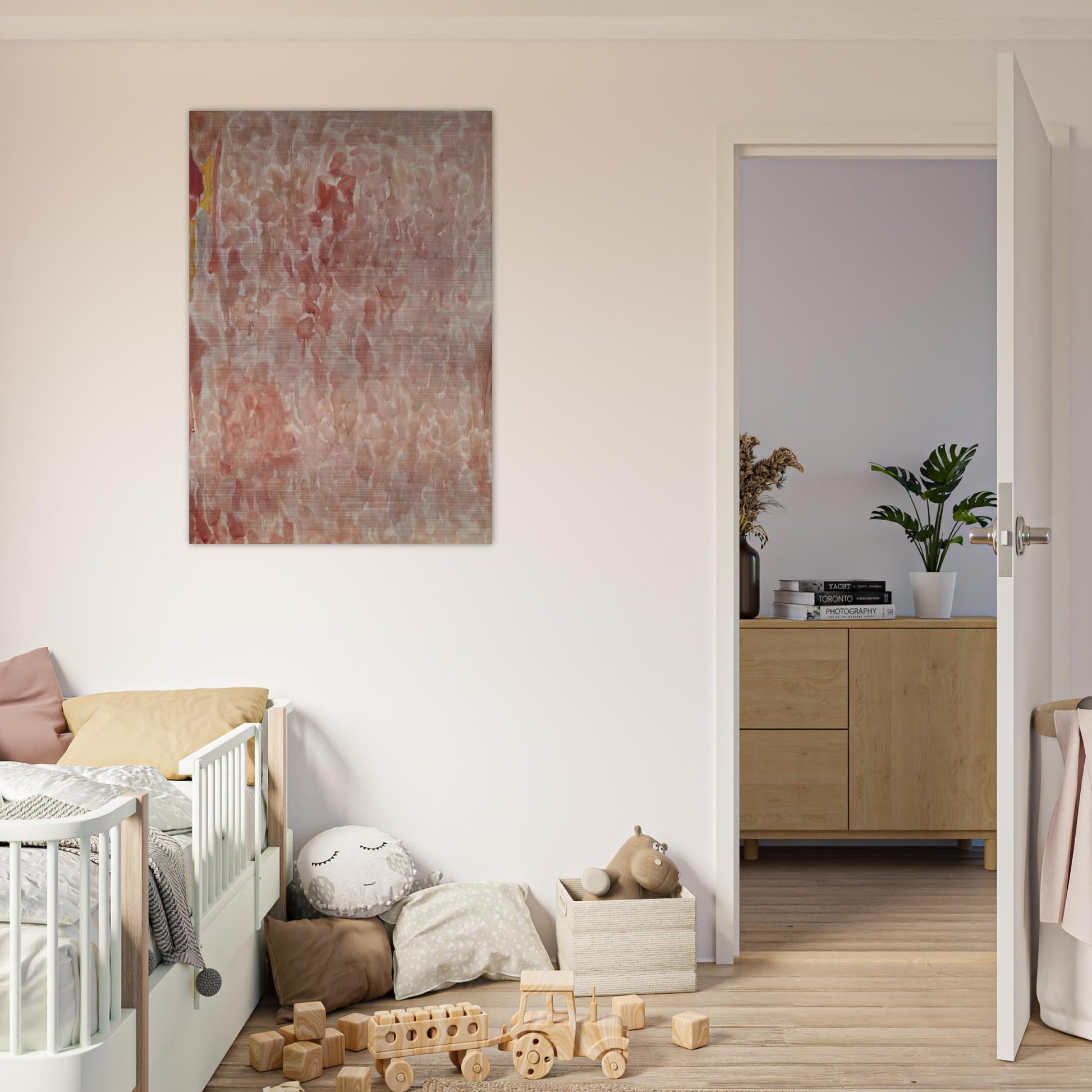 Red and Pink - Sam Francis Brushed Aluminum Print - 70x100 cm / 28x40 inches | Sam Francis Aluminum Print | Sam Francis Prints