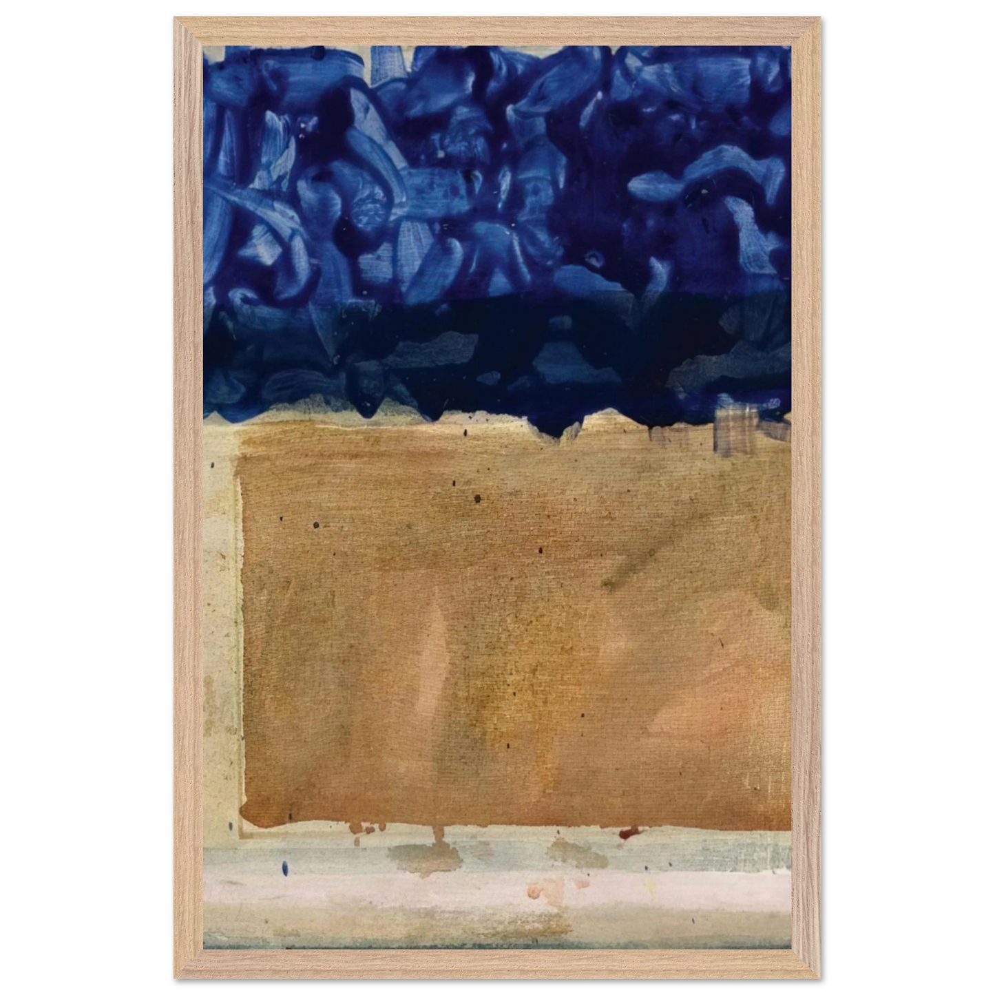 Helen Frankenthaler - Shoreline - 1952 Wall art - 70x100 cm / 28x40 inches - Premium Wooden Framed Poster With Fine Art Paper - Black frame