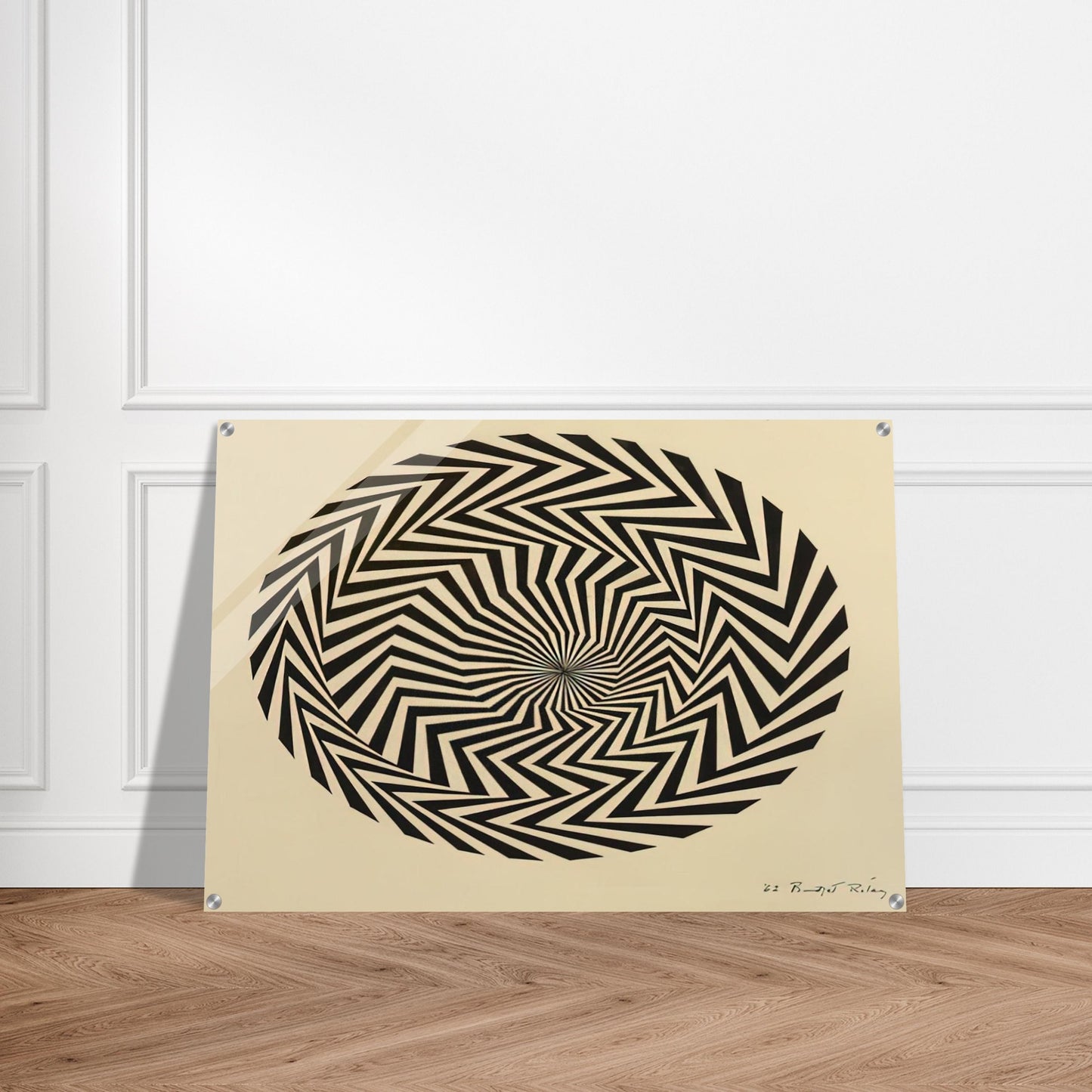 BLAZE STUDY 1962 - Bridget Riley Acrylic Print - 70x100 cm / 28x40″ inches | Bridget Riley Wall Art | Bridget Riley Prints