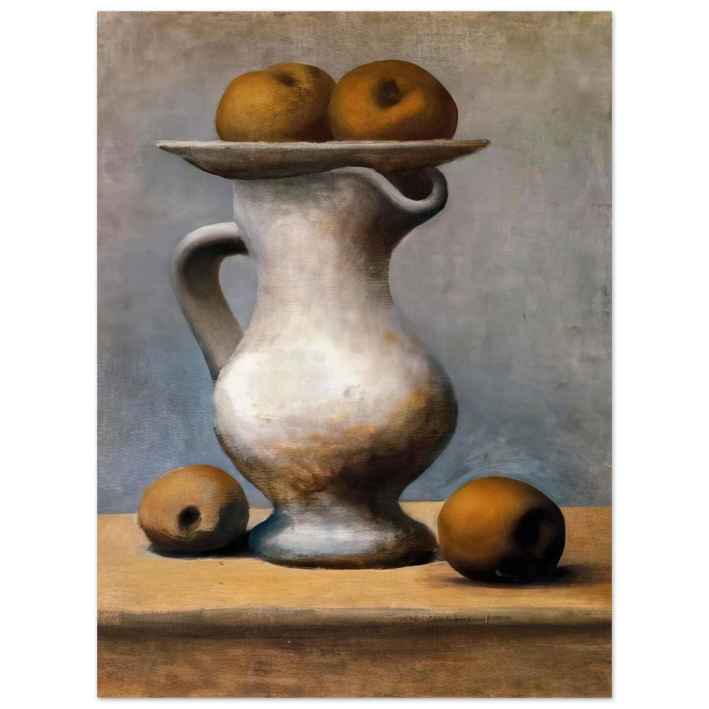 Pablo Picasso - Still life with pitcher and apples Fine Art Poster - Default Title
