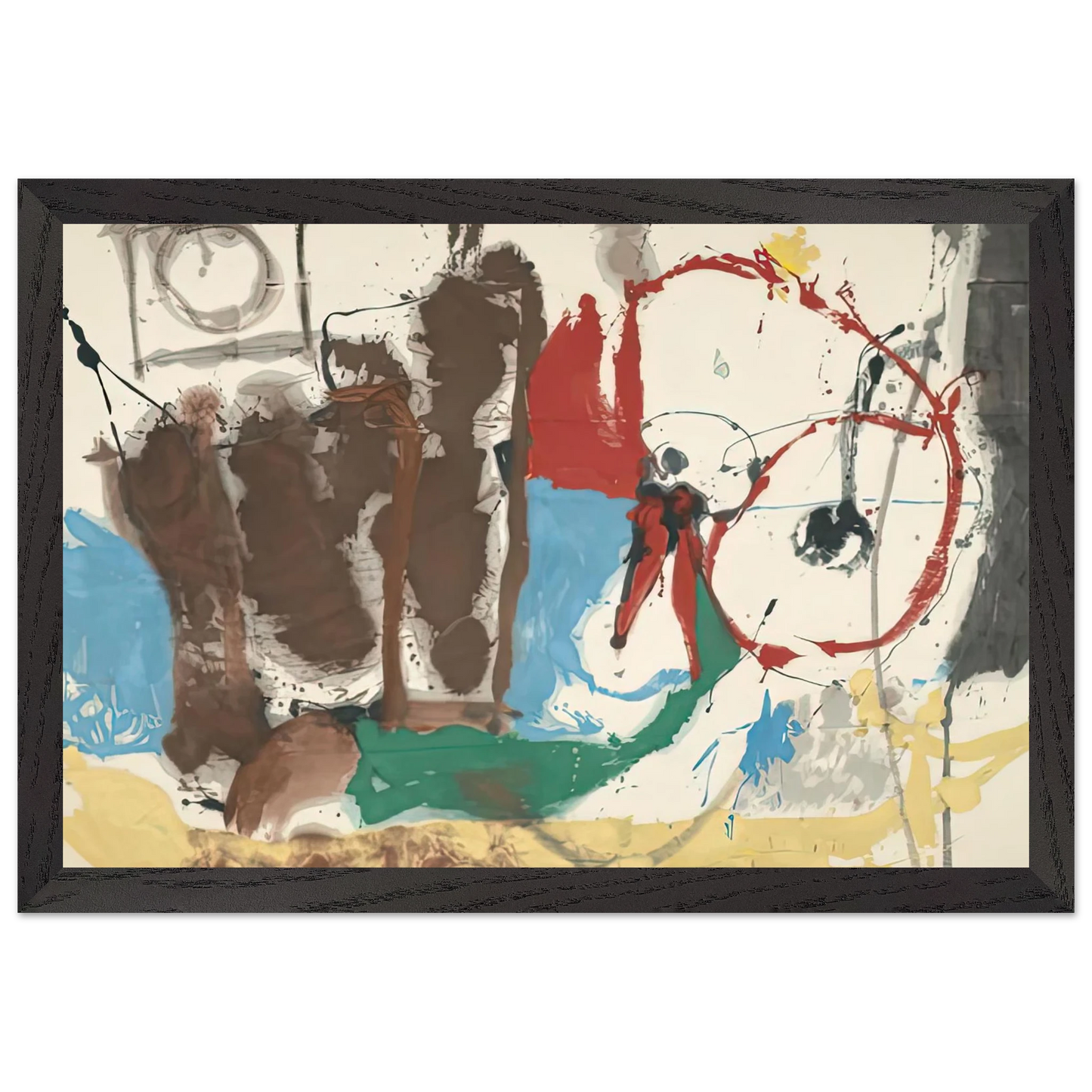 Helen Frankenthaler - Mother Goose Melody, 1959- Wall Art - 30x40 cm / 12x16 inches - Premium Wooden Framed Poster With Fine Art Paper - White frame