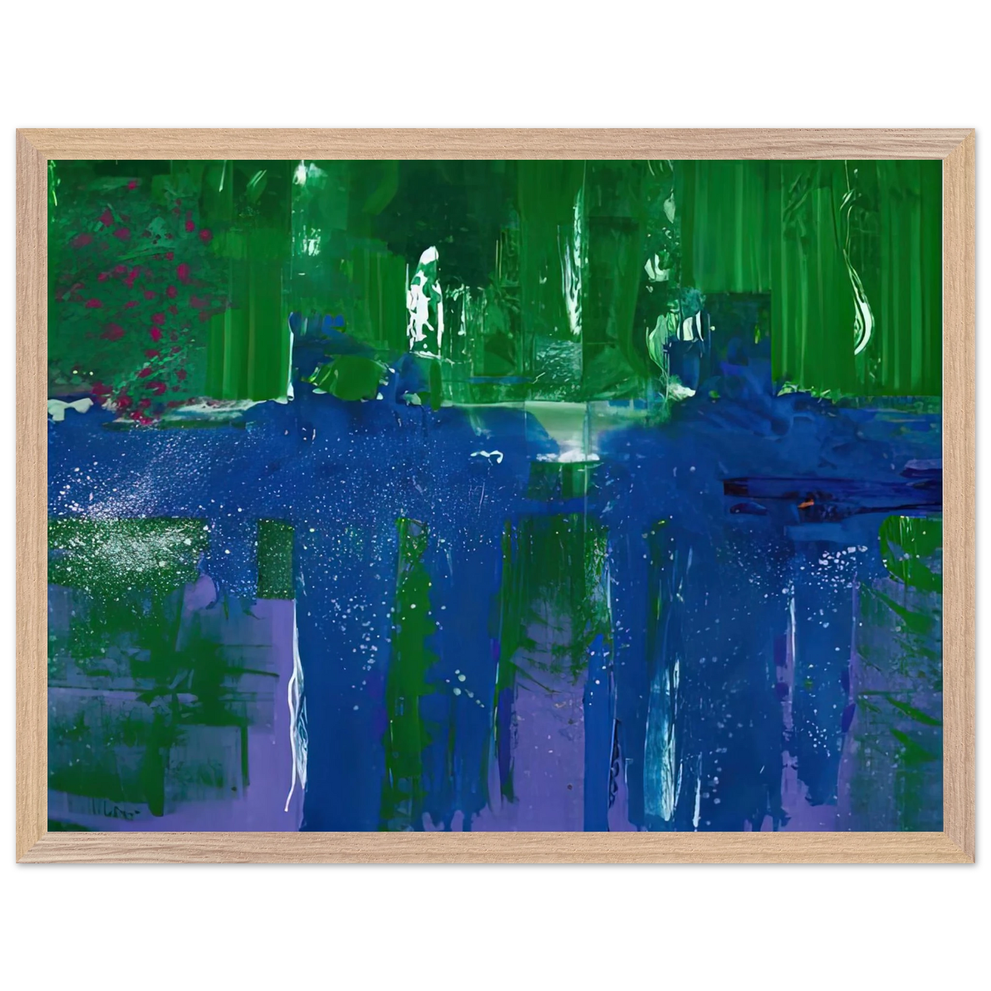 Helen Frankenthaler - Grotto, 1990- Wall Art - 30x40 cm / 12x16 inches - Premium Wooden Framed Poster With Fine Art Paper - White frame