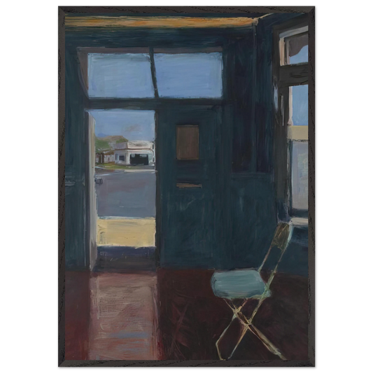 Interior with Doorway - Richard Diebenkorn Framed Art Print – Black Wooden Frame - Default Title - -Framed Art Print