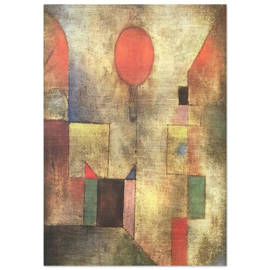 RED BALLOON 1922 - Paul Klee Brushed Aluminum Print - 70x100 cm / 28x40 inches | Paul Klee Aluminum Print | Paul Klee Prints