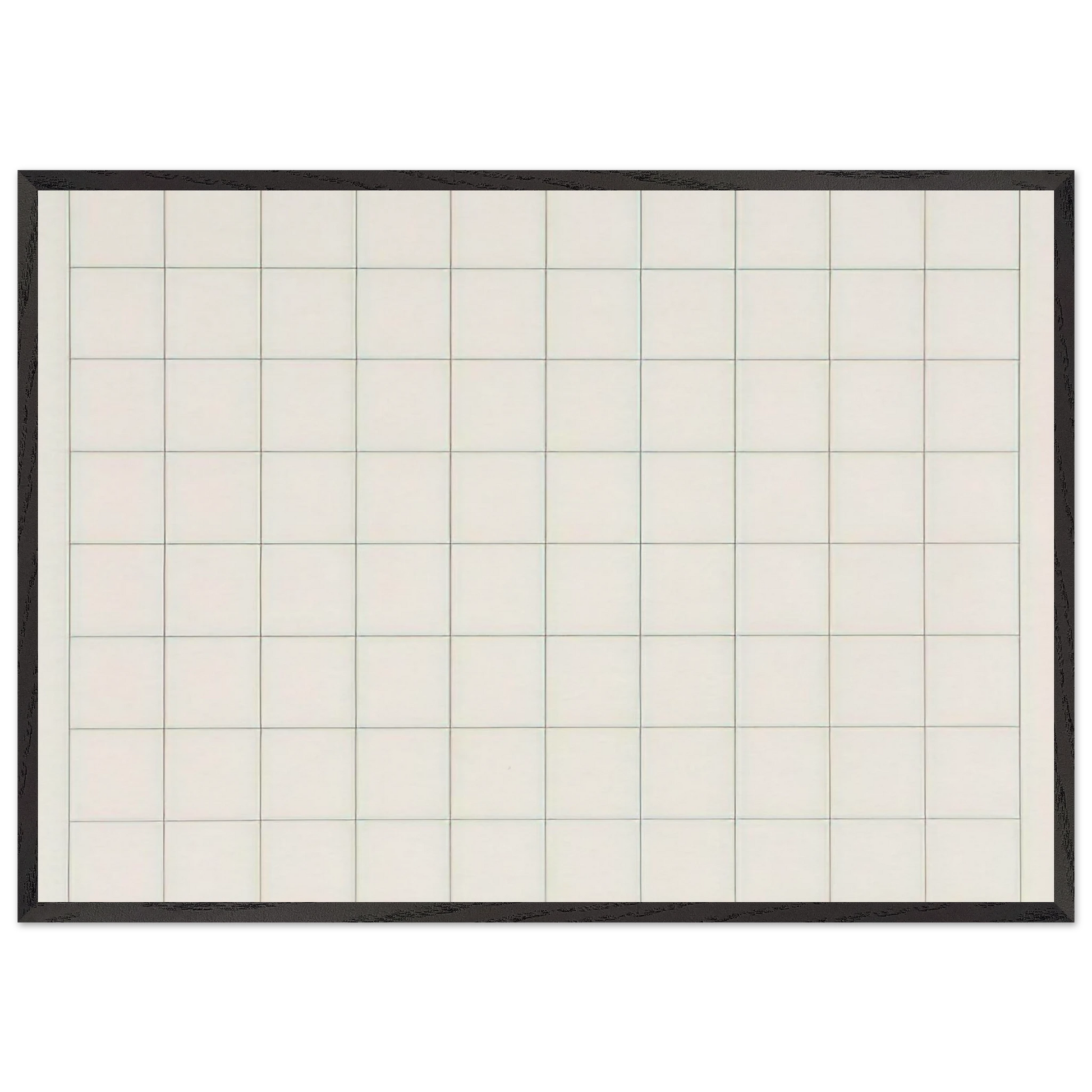 On a clear day 1 - Agnes Martin Framed Art Print – Black Wooden Frame - Default Title - -Framed Art Print