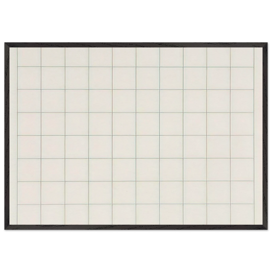 On a clear day 1 - Agnes Martin Framed Art Print – Black Wooden Frame - Default Title - -Framed Art Print