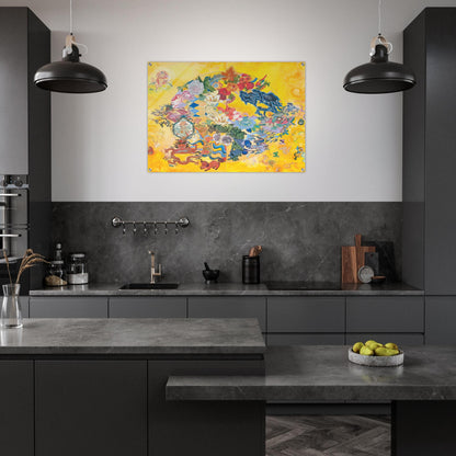 Asian Rendezvous - PD Pattern and Decoration - Miriam Schapiro Acrylic Print - 70x100 cm / 28x40″ inches | Miriam Schapiro Wall Art | Miriam Schapiro Prints