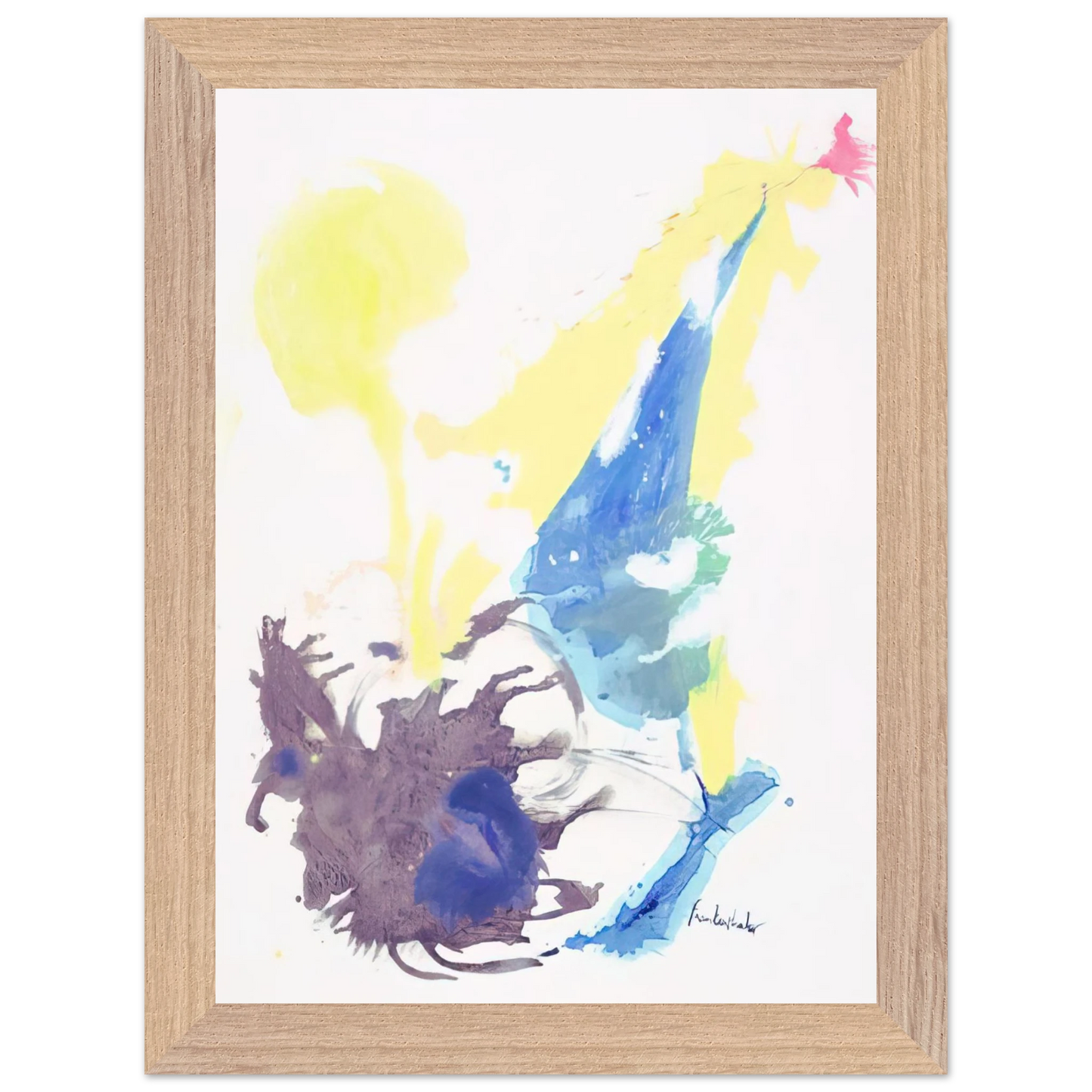 Helen Frankenthaler - Moving Day - 1961 Wall art - A1 (59.4 x 84.1  cm) - Premium Wooden Framed Poster With Fine Art Paper - White frame