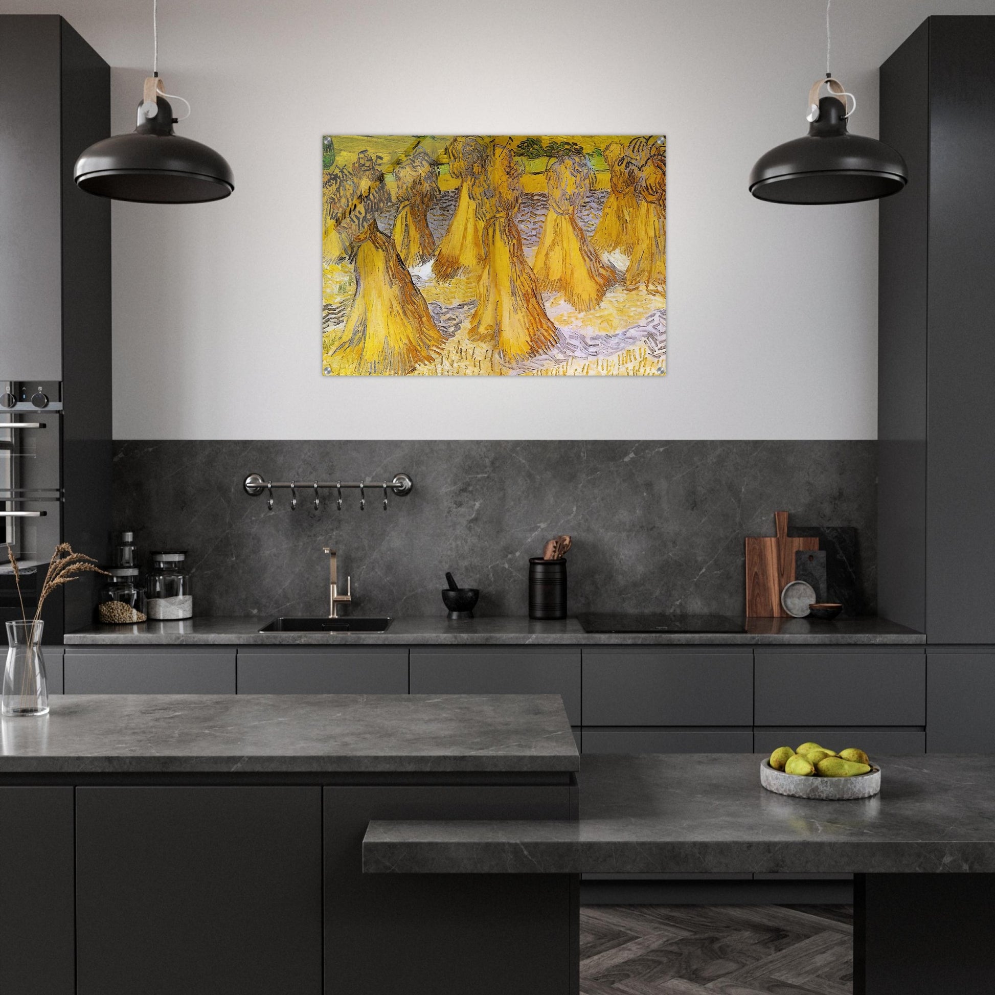 Sheaves of Wheat - Vincent van Gogh Acrylic Print - 70x100 cm / 28x40″ inches