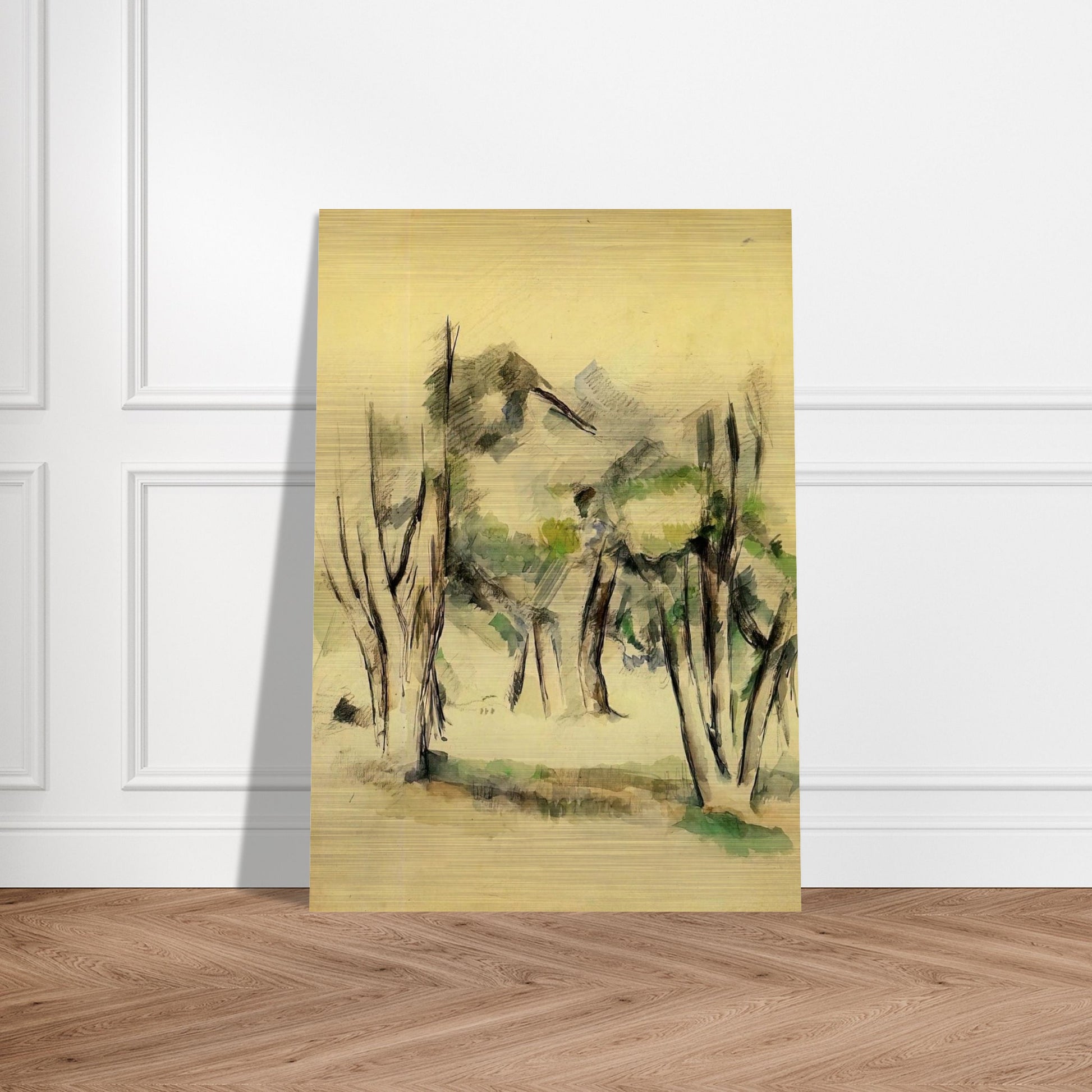 Trees - Paul Cézanne Brushed Aluminum Print - 70x100 cm / 28x40 inches | Paul Cézanne Aluminum Print | Paul Cézanne Prints
