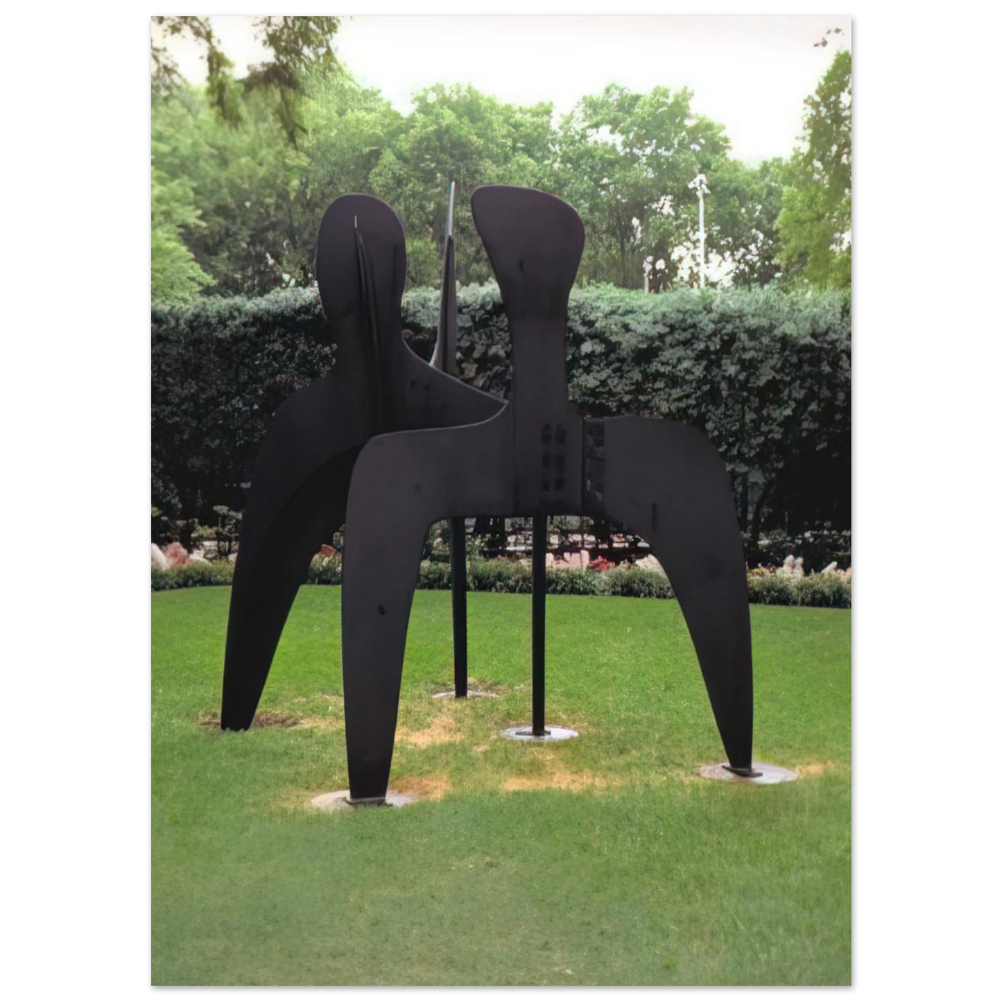 Alexander Calder - THREE BOLLARDS 1970 Fine Art Poster - 75x100 cm / 30x40 inches