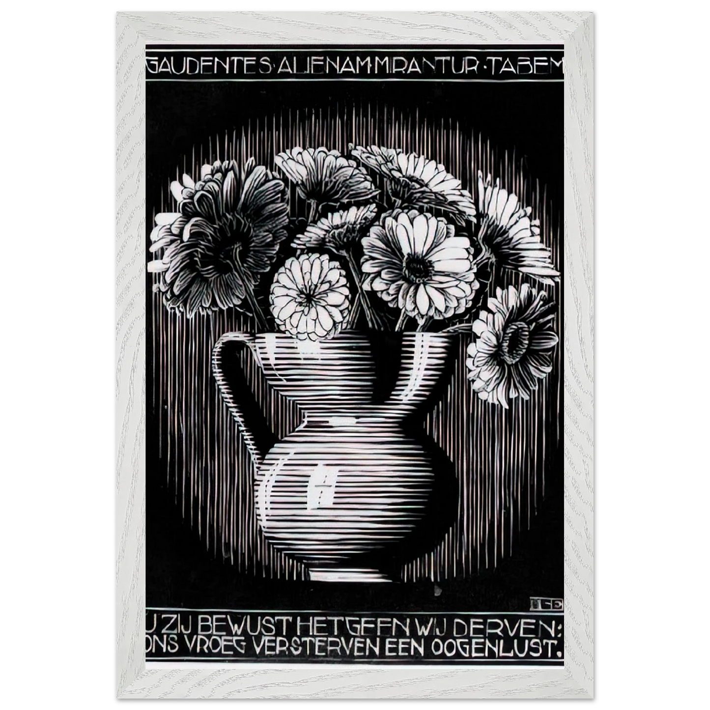 MC Escher - EMBLEMATA VASE Wall Art - 60x80 cm / 24x32 inches - Fine Art Poster - -
