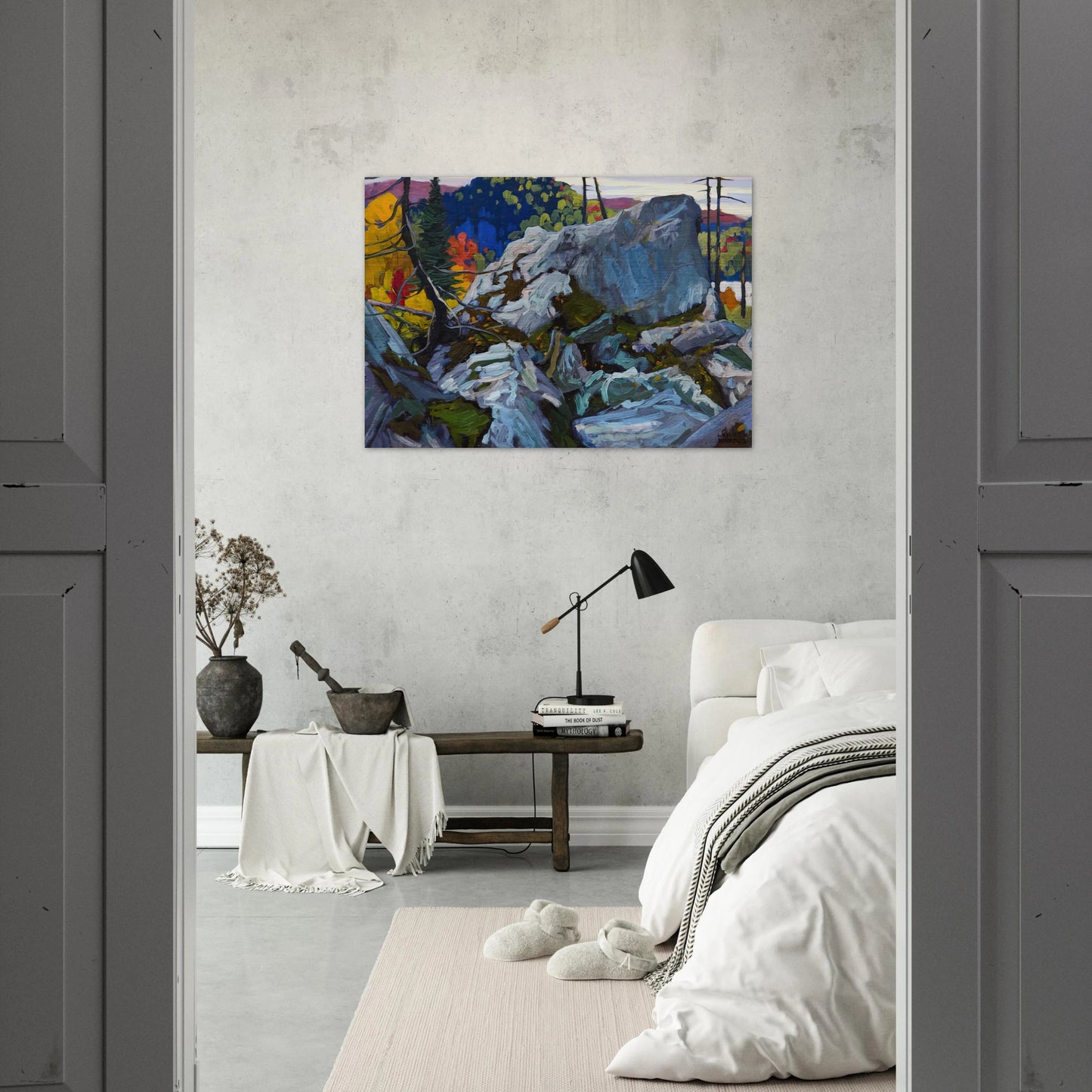 Autumn Batchewana - 1918 - Lawren Harris Brushed Aluminum Print - 70x100 cm / 28x40 inches | Lawren Harris Aluminum Print | Lawren Harris Prints