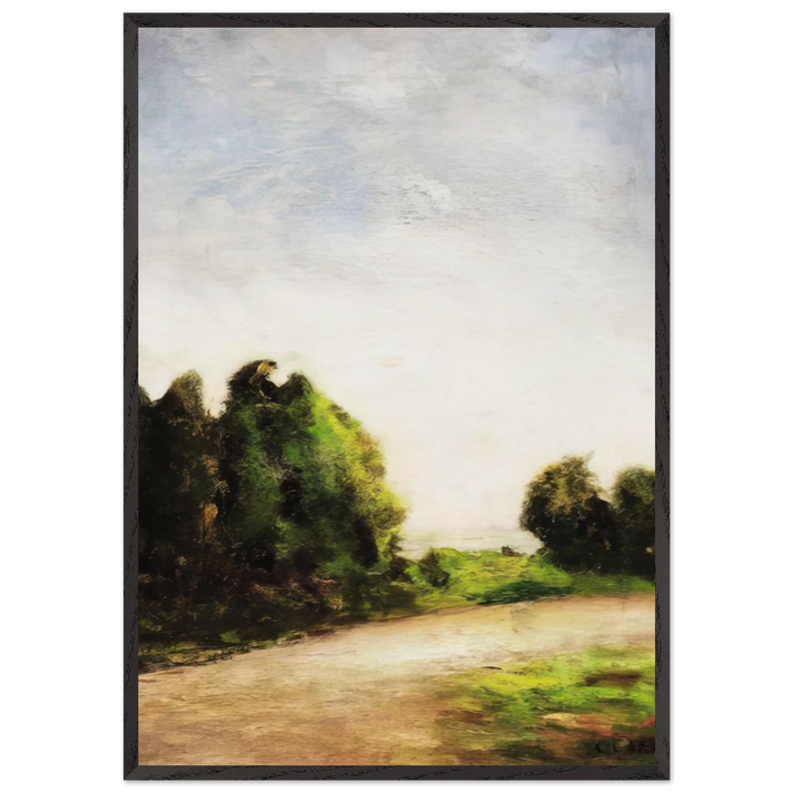 PAESAGGIO 1904 - Carlo Carra 70x100 cm / 28x40 inches Framed Art Print – Black Wooden Frame