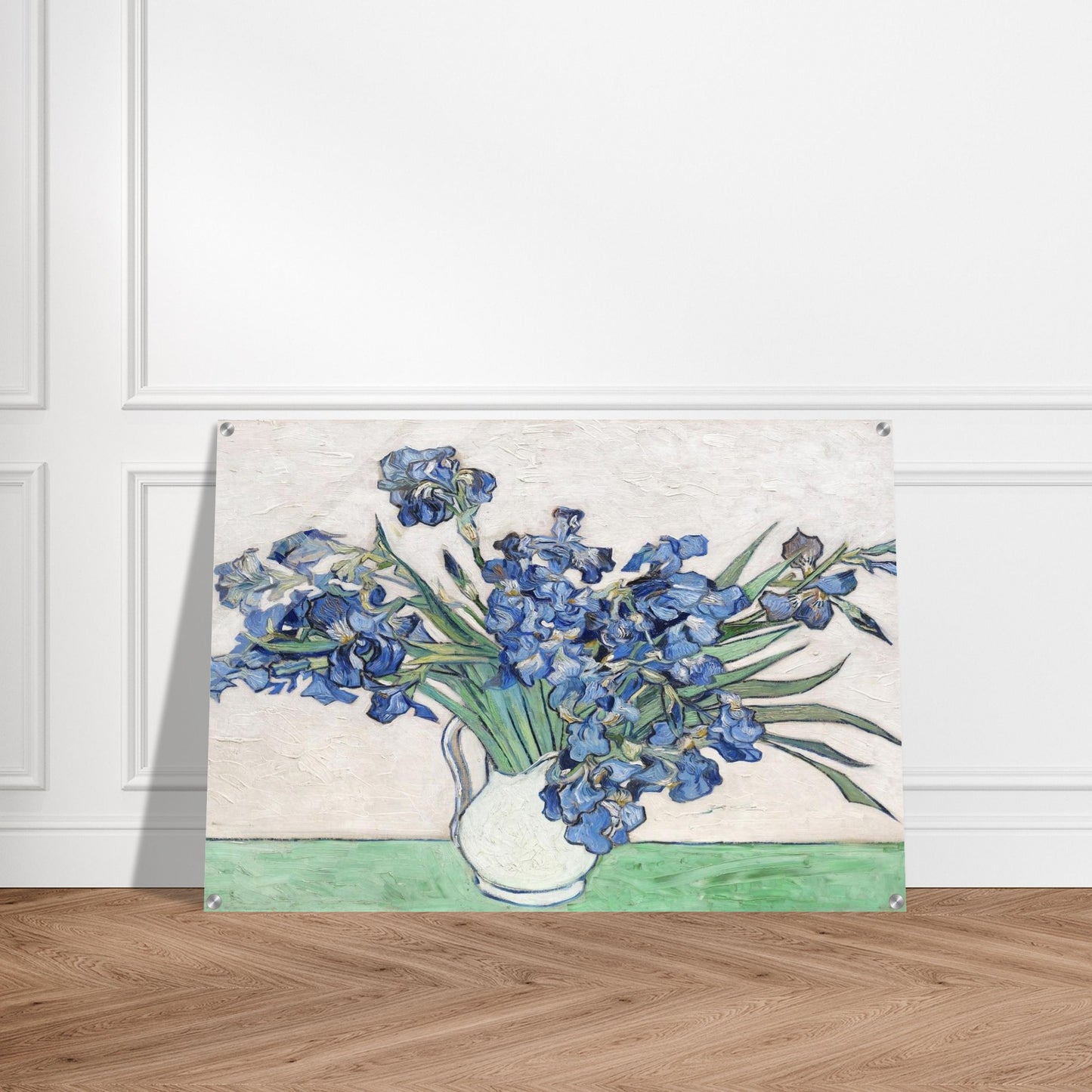 Vase with Irises - Vincent van Gogh Acrylic Print - 70x100 cm / 28x40″ inches