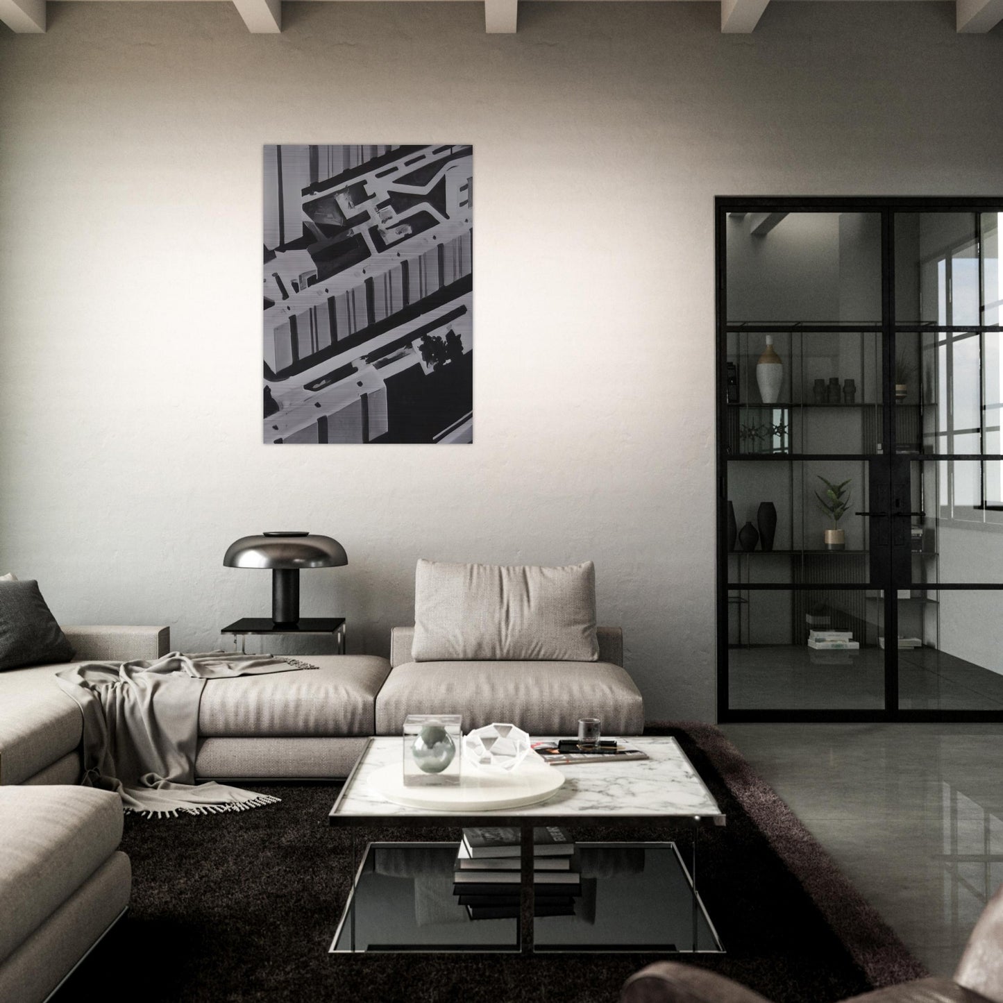 TOWNSCAPE SL 1969 0 - Gerhard Richter Brushed Aluminum Print - 70x100 cm / 28x40 inches | Gerhard Richter Aluminum Print | Gerhard Richter Prints