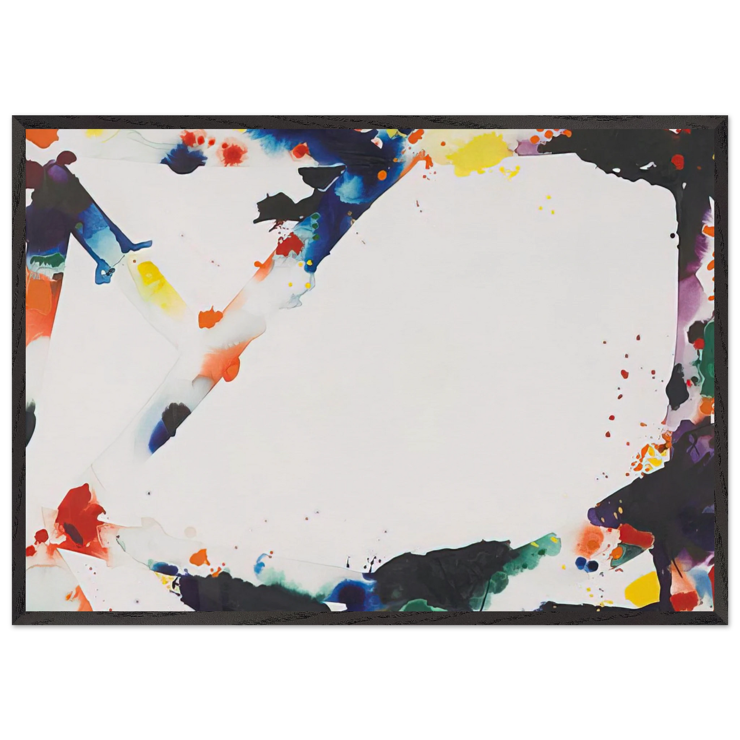 Angel Trails - Sam Francis Framed Art Print – Black Wooden Frame - Default Title - -Framed Art Print