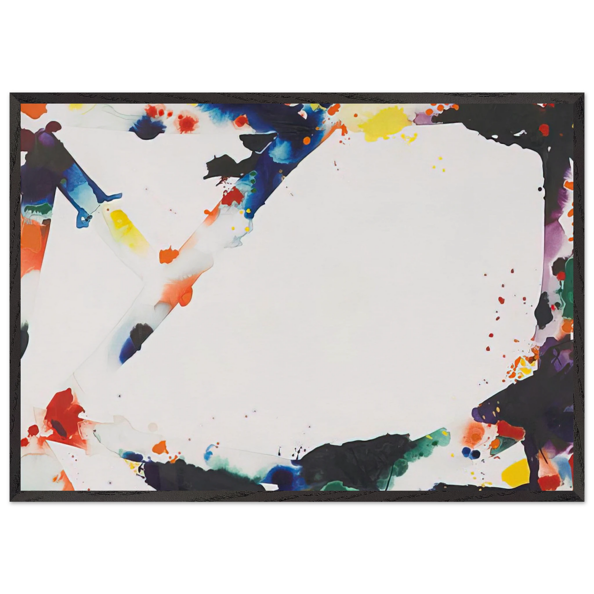 Angel Trails - Sam Francis Framed Art Print – Black Wooden Frame - Default Title - -Framed Art Print