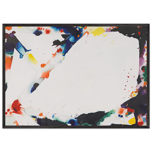 Angel Trails - Sam Francis 70x100 cm / 28x40 inches Framed Art Print – Black Wooden Frame