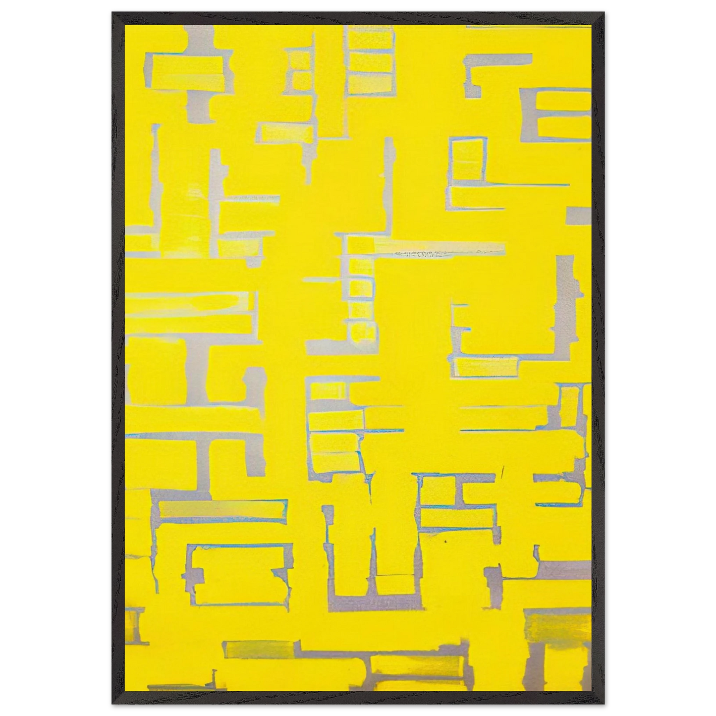 Untitled Yellow and White - 1950 - Ad Reinhardt Framed Art Print – Black Wooden Frame - Default Title - -Framed Art Print