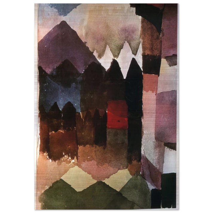 HAIRDRYER IN MARC S GARDEN 1915 - Paul Klee Brushed Aluminum Print - 70x100 cm / 28x40 inches | Paul Klee Aluminum Print | Paul Klee Prints