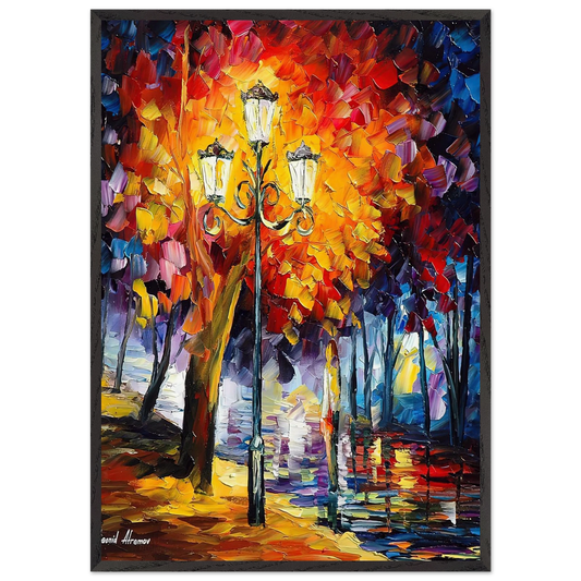 Leonid Afremov N17 - Leonid Afremov 70x100 cm / 28x40 inches Framed Art Print – Black Wooden Frame